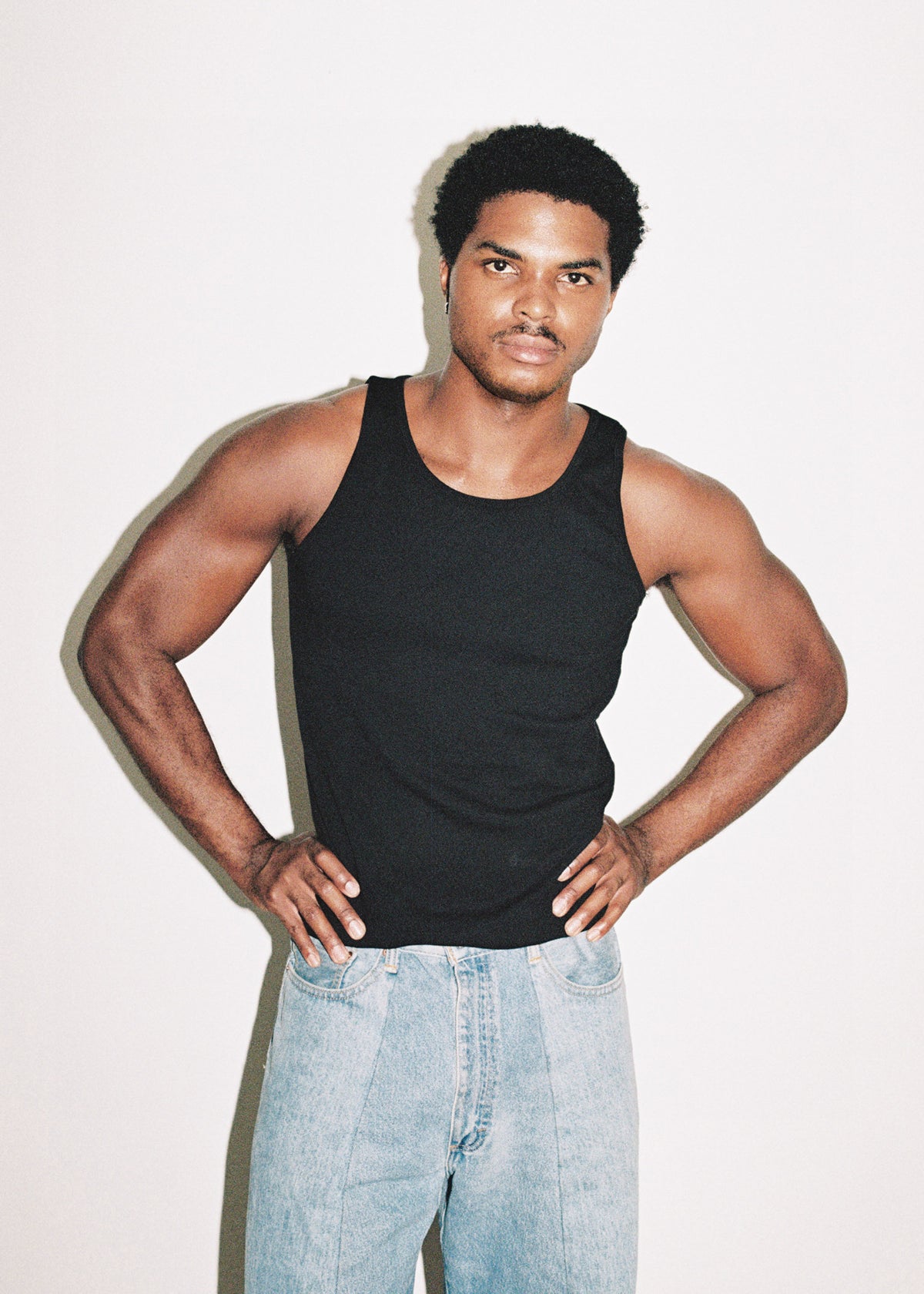 Ribbed Cotton Tank - Black