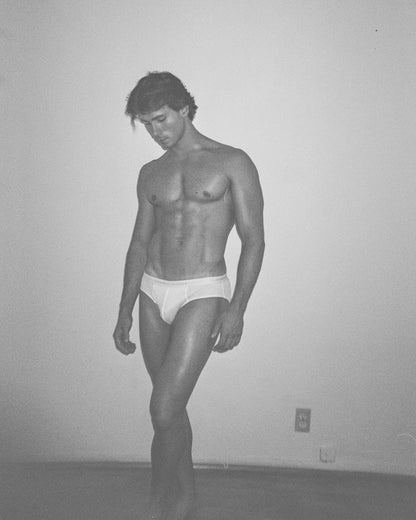 Ribbed Tencel Brief - White