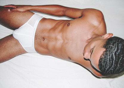 Ribbed Tencel Brief - White