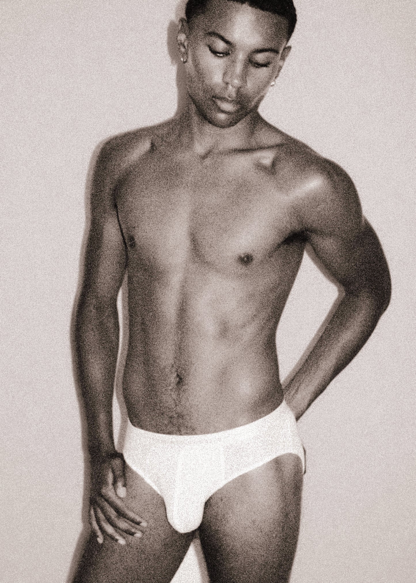Ribbed Tencel Brief - White