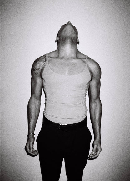 Ribbed Scoop Neck Tank - Sand